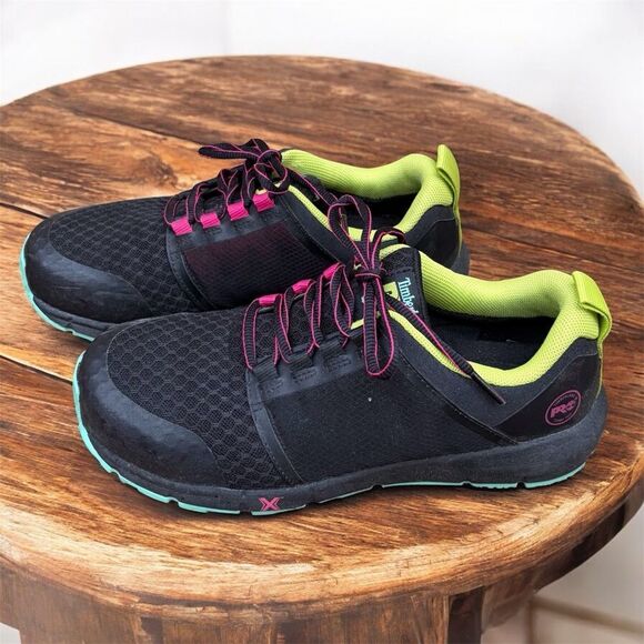 Women's Timberland PRO Radius Comp-Toe Athletic Work Sneaker Black 7.5M - Picture 4 of 10